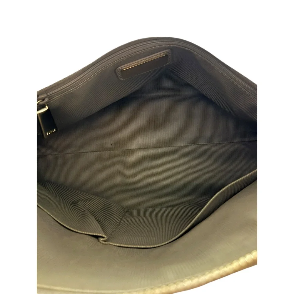 Furla Satchel‎ Bag Grey Pebbled Leather Top Handle Crossbody Bag Made in Italy